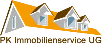 Logo Immobilienservice UG, gelbes Dach mit Unternehmensname